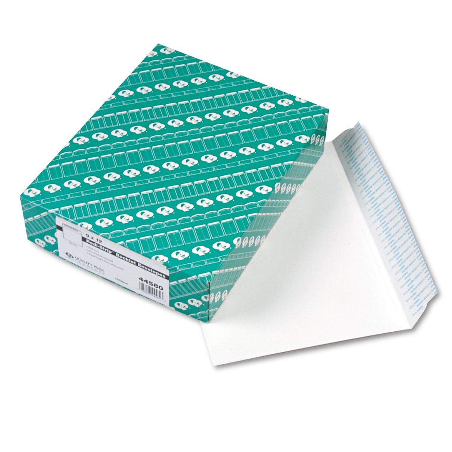 Quality Park Redi-Strip Self Seal Booklet Envelope 9 x 12, Woven White, 100/Box (QUA44580)