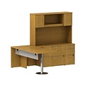 Bush Business Furniture Emerge 72W Office Desk w/ Pedestal, Mocha Cherry (300SDSP72MRK)