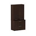 Bush Business Furniture Emerge 30W Cabinet with Lateral File Drawer, Harvest Cherry (300SFL130MR)
