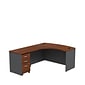 Bush Business Furniture Westfield Left Handed L Shaped Desk w/ Mobile File Cabinet, Hansen Cherry/Graphite Gray,  (SRC007HCLSU)