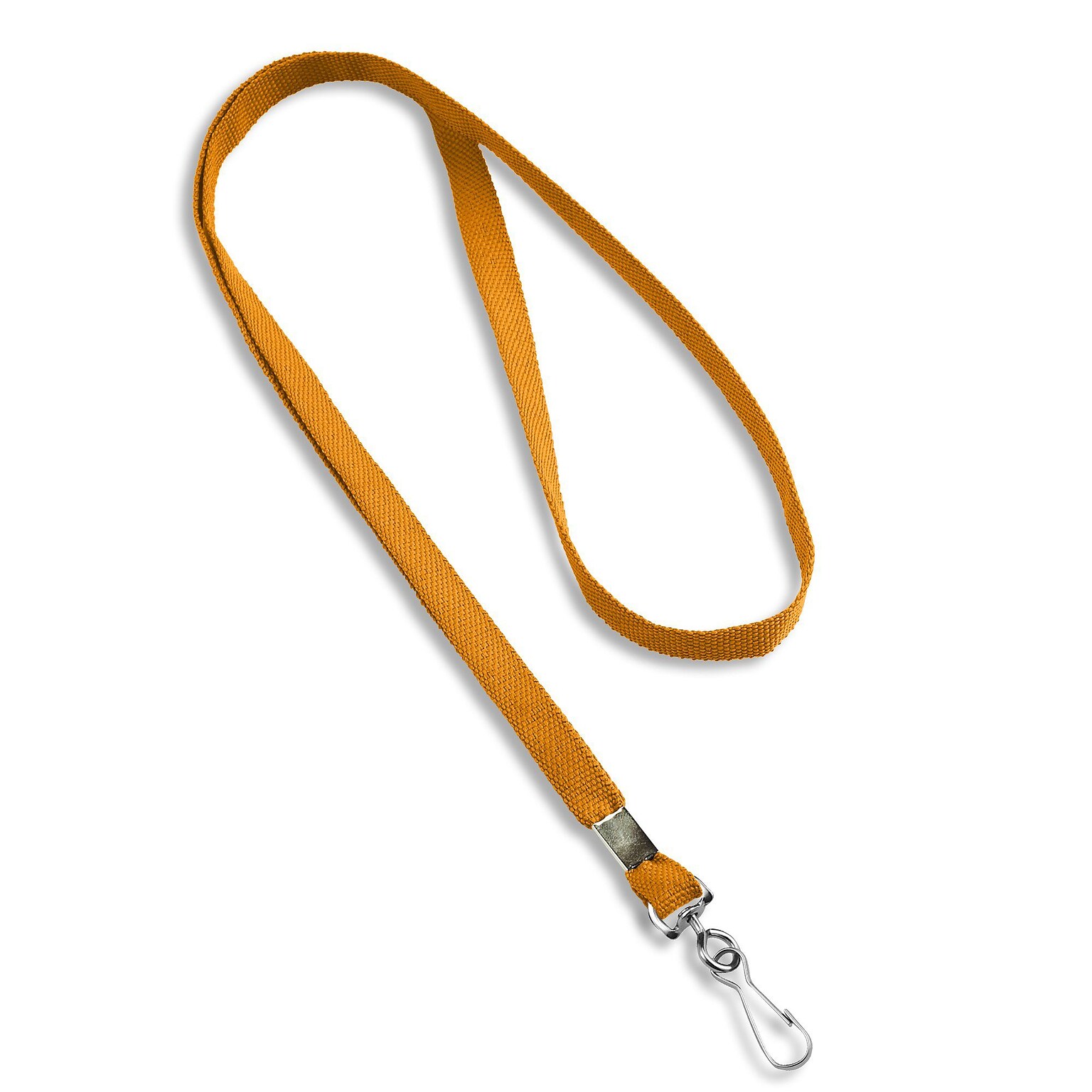 IDville 36 Blank Flat Woven Lanyards with J-Hook, Orange, 25/Pack (1341512ORH31)