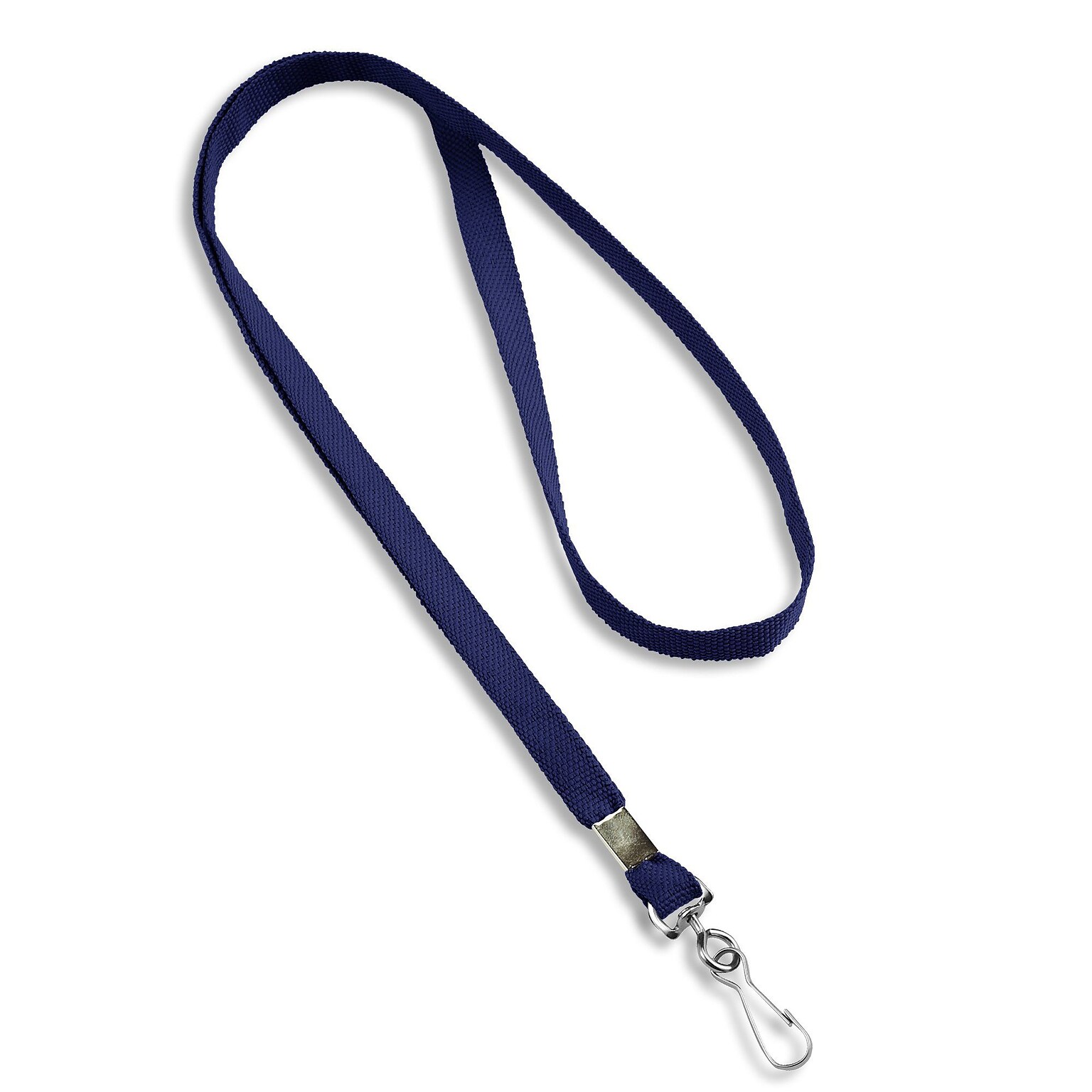 IDville 36 Flat Woven Lanyards with J-Hook, Blue, 25/Pack (1341512BLH31)