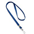 IDville 1341512RBH31 36 Blank Flat Woven Lanyards with J-Hook, Royal Blue, 25/Pack