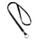 IDville 36 Flat Woven Lanyards with Split Ring, Black, 25/Pack (1341512BKR31)