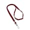 IDville 36 Blank Flat Woven Breakaway Lanyards with J-Hook, Red, 25/Pack (1343500RDH31)