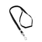 IDville 1343500BKH31 36" Blank Flat Woven Breakaway Lanyards with J-Hook, Black, 25/Pack