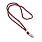 IDville 36" Blank Round Woven Lanyards with Bulldog Clip, Red, 25/Pack (1343501RDC31)