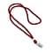 IDville 36 Blank Round Woven Lanyards with Bulldog Clip, Red, 25/Pack (1343501RDC31)