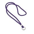 IDville 1343501PRR31 36 Blank Round Woven Lanyards with Split Ring, Purple, 25/Pack