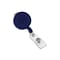IDville 1345198BL31 Round Swivel Clip Translucent Badge Reels, Blue, 25/Pack