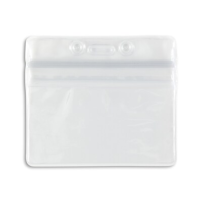 IDville 1347030CL31 Horizontal Sealable Badge Holders, Clear, 50/Pack