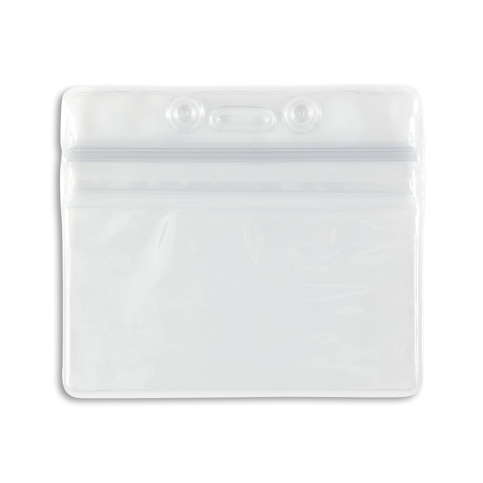 IDville Horizontal Sealable Badge Holders, Clear, 50/Pack (1347030CL31)