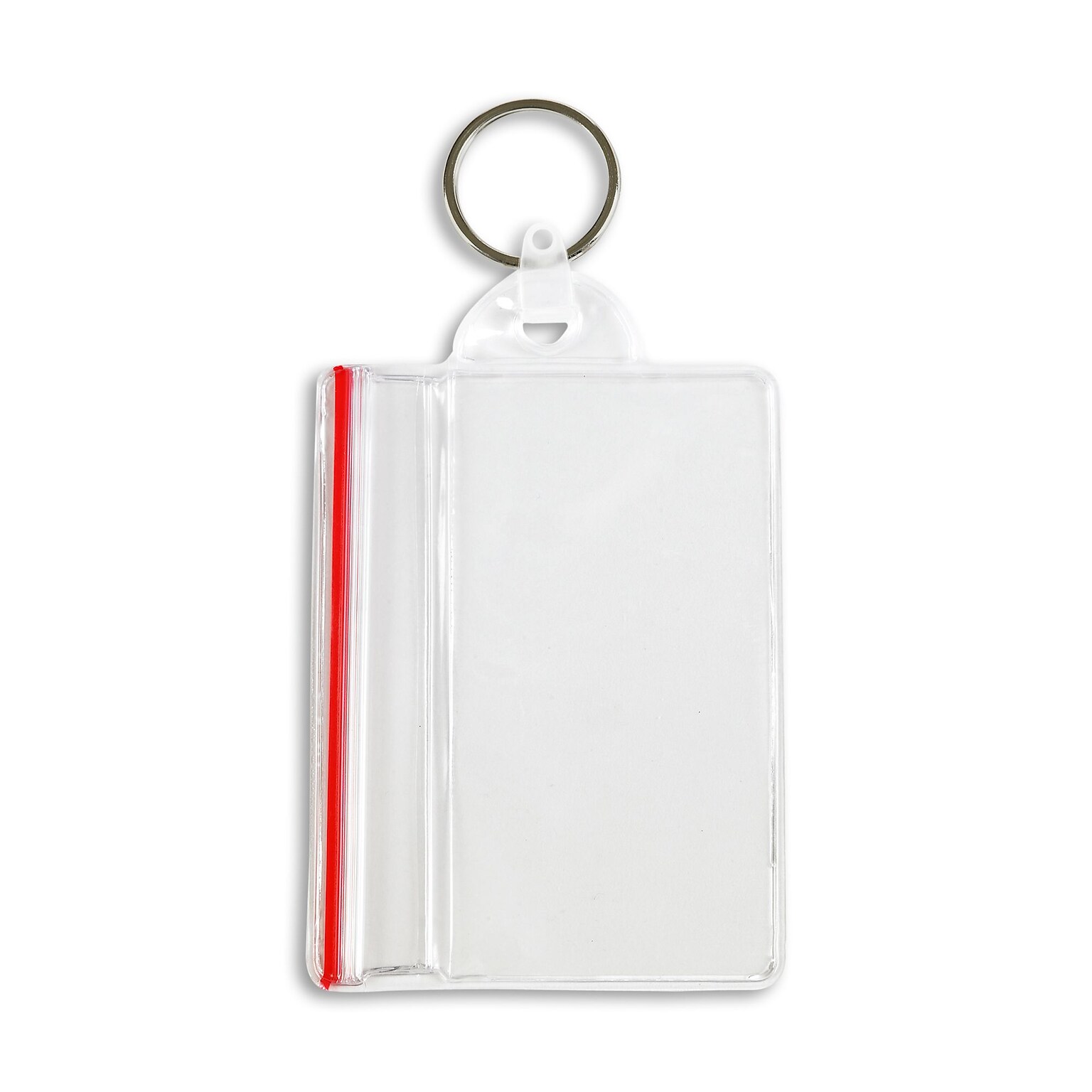 IDville Lanyard ID Badge Holder with Key Ring, Clear, 50/Pack (134674231)