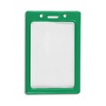 IDville 1347031GR31 Vertical Color Frame Badge Holders, Green, 50/Pack