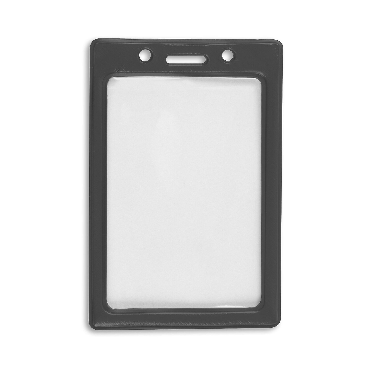 IDville Vertical Color Frame Badge Holders, Black, 50/Pack (1347031BK31)