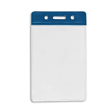 IDville Vertical Color Bar Badge Holders, Royal Blue, 50/Pack (1345266RB31)