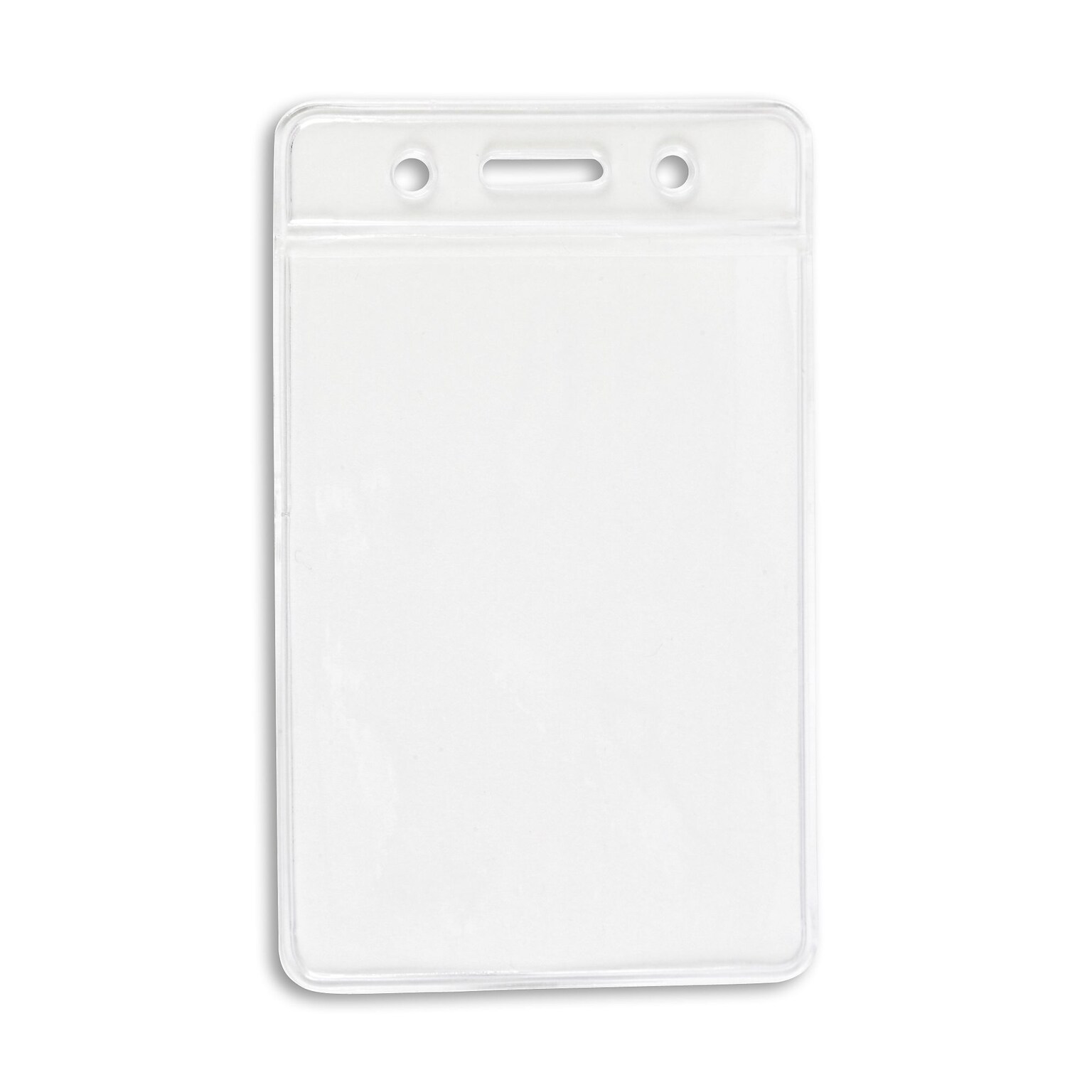 IDville Color Bar Lanyard ID Badge Holder, Clear, 50/Pack (1345266CL31)