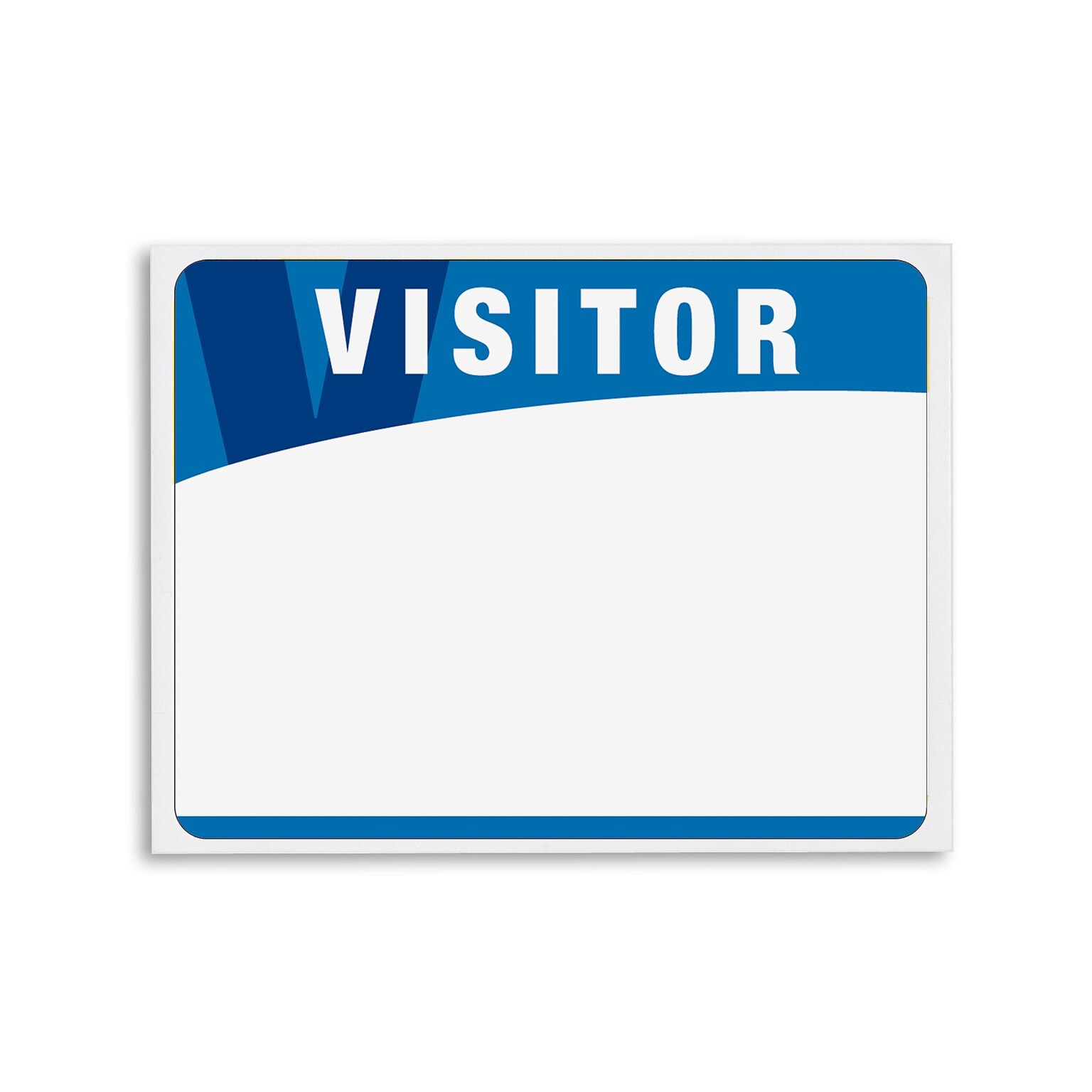 IDville Visitor Stick On Sticker Name Tags/Labels, Navy Blue, 100/Pack (1341013BL31)