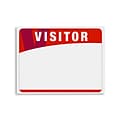 IDville Blank Adhesive Visitor Labels, Red, 100/Pack (1341013RD31)