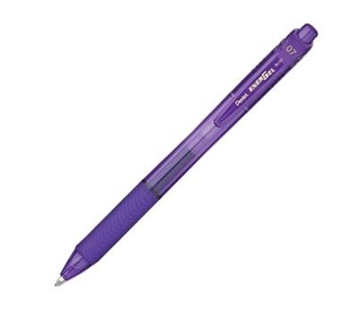 Pentel EnerGel-X Retractable Ballpoint Pen, Medium Point, Purple Ink (BL107-V)