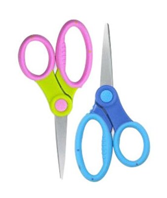 Westcott 5" Stainless Steel Kid's Scissors, Pointed Tip, Assorted Colors (14597)