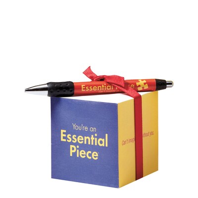 Baudville® Sticky Note Cube W/ Pen Set, Essential Piece