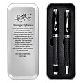 Baudville® Carbon Fiber Dual Pen Gift Set, Starfish: Making a Difference