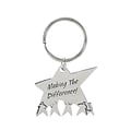 Baudville® Nickel-Finish Key Chain, Team Star Making a Difference