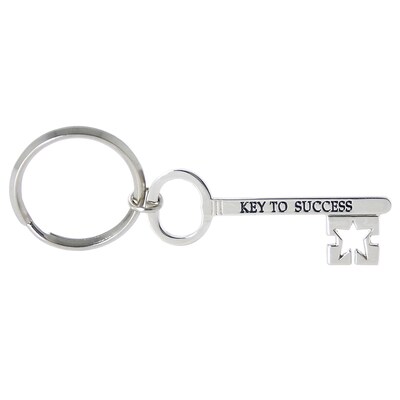 Baudville® Nickel-Finish Key Chain, Key to Success