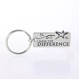 Baudville® Nickel-Finish Key Chain, I Make the Difference