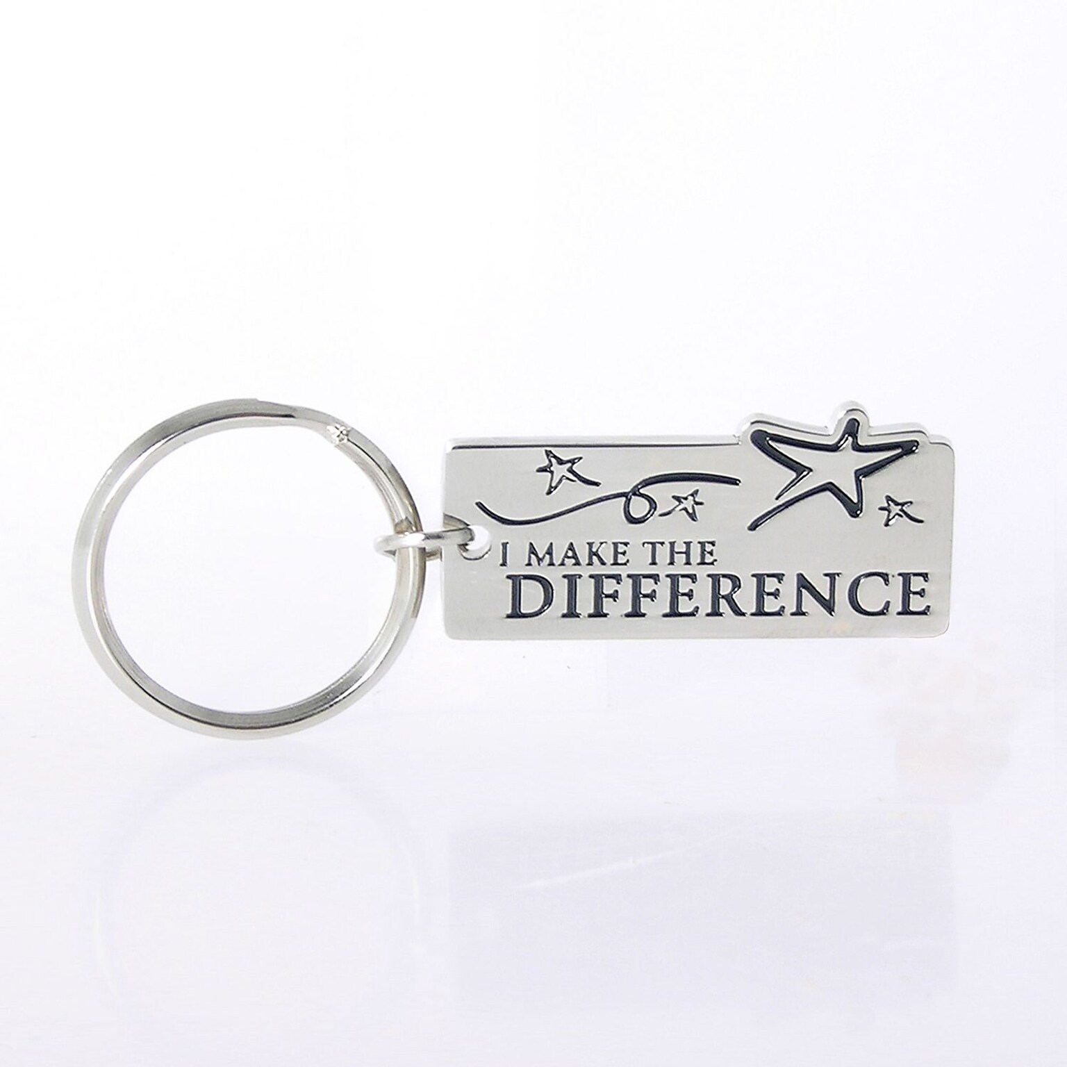 Baudville® Nickel-Finish Key Chain, I Make the Difference