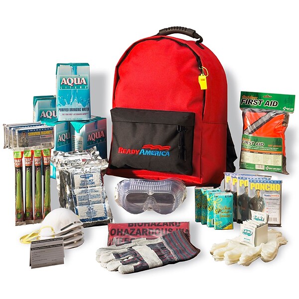 Ready America Grab N Go 4 Person 3 Days Backpack Essentials Emergency Kit (70380)