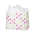 Bags & Bows® 16 x 6 x 12 Dots Frosted Flex Loop Shoppers, 100/Pack