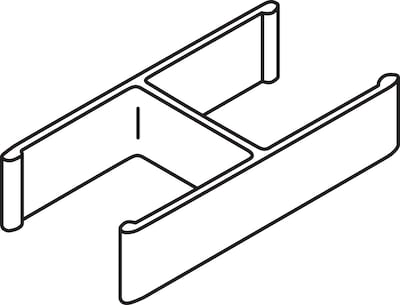 HON Verse QuickConnect Panel-to-Panel Connector, 180 Degrees, Light Gray Finish (BSXQC180GY)