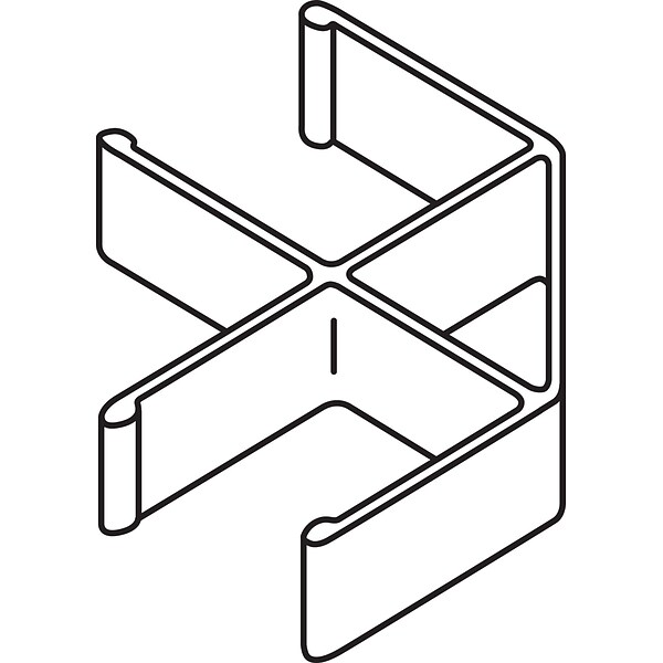 HON Verse QuickConnect Panel-to-Panel Connector, 90 Degrees, Light Gray Finish (BSXQC90GY)