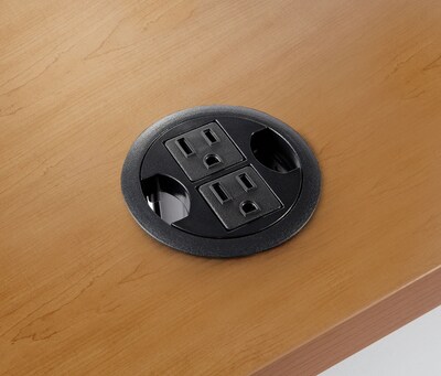 HON® Power Grommet Hub, Black, 3 (Dia)