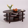 TMS London 24 x 42 x 23 1/2 Solid Wood/MDF 3-Tier Coffee Table, Espresso