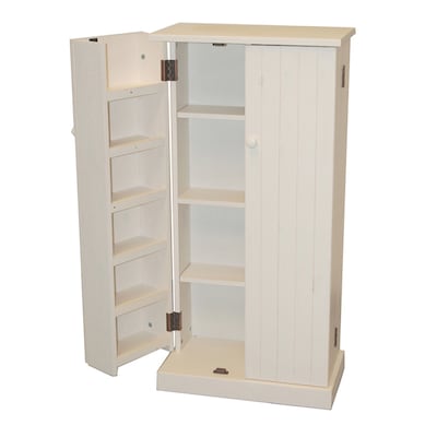 TMS Solid Pine Wood Utility Pantry; White