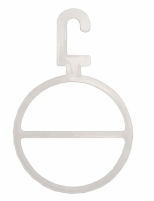 NAHANCO 6 3/8 Plastic Round Accessory Hanger, Natural, 100/Pack (061204-01)