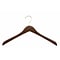 NAHANCO 19 Wood Concave Jacket Hanger, Gold Hook, Walnut, 100/Pack