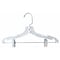 NAHANCO 14 Plastic Super Heavy Weight Suit Hanger, Chrome Hook, White, 100/Pack