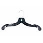 NAHANCO 14" Plastic Super Heavy Weight Dress Hanger, Black, 100/Pack