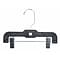 NAHANCO 9 Plastic Super Heavy Weight Infant Pant Hanger W/ Long Hook & Metal Clips, Black, 100/Pack