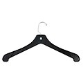 NAHANCO 17 Plastic Heavy Weight Coat Hanger, Short Hook, Black, 100/Pack