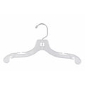NAHANCO 12 Plastic Super Heavy Weight Dress Hanger, Clear, 100/Pack (412)