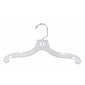 NAHANCO 12" Plastic Super Heavy Weight Dress Hanger, Clear, 100/Pack (412)