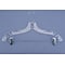 NAHANCO 17 Plastic Heavy Weight Suit Hanger With Metal Clip, Chrome Hook, Clear, 100/Pack (500RC)
