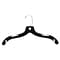 NAHANCO 17 Plastic Heavy Weight Dress Hanger, Chrome Hook, Shiny Black, 100/Pack