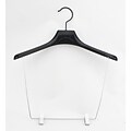 NAHANCO 17 1/4 Black Display Hanger With 12 Drop, Chrome Hook, Black, 12/Pack