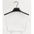 NAHANCO 15 1/2 Display Hanger With 12 Drop, Metal Hook, Black, 12/Pack